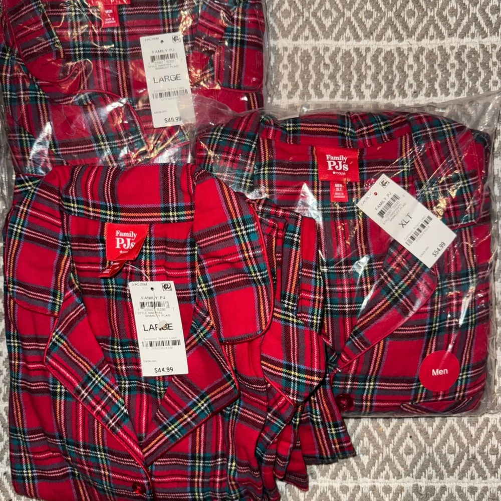Macy’s Holiday Family PJs Set (3) Brinkley Plaid
